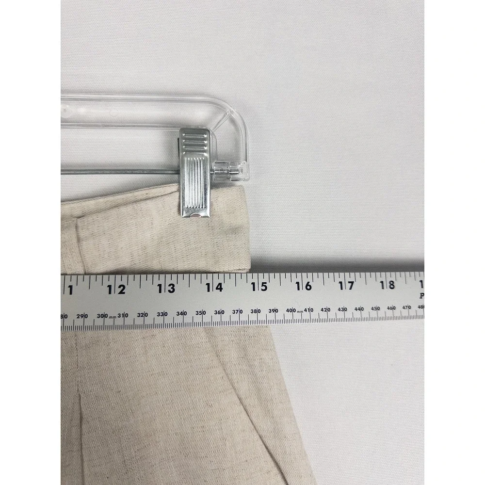 NWT Banana Republic Wide Leg Linen Pants Womens 6 Oatmeal Pleated Coastal Quiet